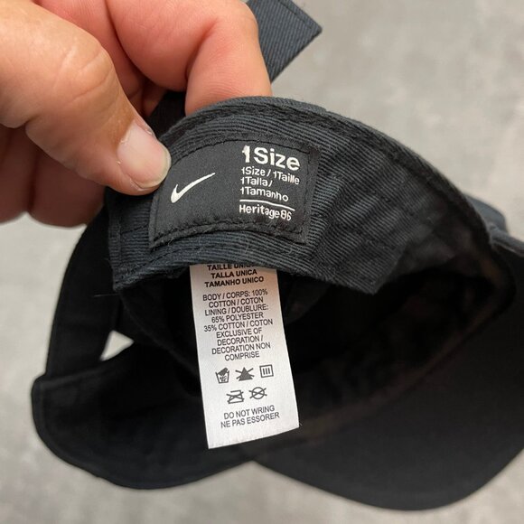 Nike Hat Smiley Face Logo Have A Nike Day Black Adjustable Cap Embroidered - Picture 5 of 7